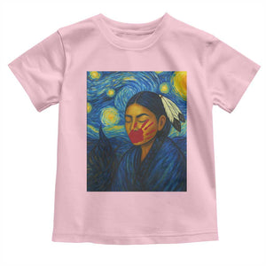 Native American MMIW Toddler T Shirt Starry Night Indigenous People Day TS14 Light Pink Print Your Wear