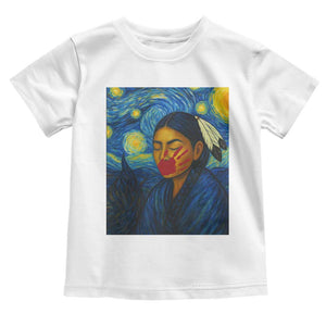 Native American MMIW Toddler T Shirt Starry Night Indigenous People Day TS14 White Print Your Wear