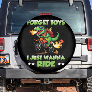 Motocross Dirt Bike Boys Spare Tire Cover Forget Toys I Just Wanna Ride TS14 No hole Black Print Your Wear