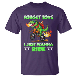 Motocross Dirt Bike Boys T Shirt Forget Toys I Just Wanna Ride TS14 Purple Print Your Wear