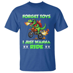 Motocross Dirt Bike Boys T Shirt Forget Toys I Just Wanna Ride TS14 Royal Blue Print Your Wear