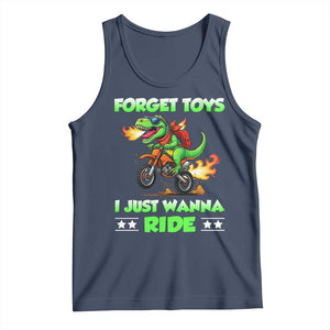 Motocross Dirt Bike Boys Tank Top Forget Toys I Just Wanna Ride TS14 Navy Print Your Wear