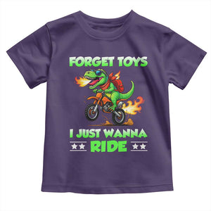 Motocross Dirt Bike Boys Toddler T Shirt Forget Toys I Just Wanna Ride TS14 Purple Print Your Wear