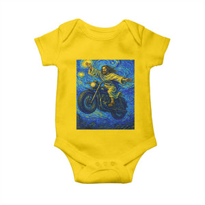 Funny Jesus Christian Motorcycle Baby Onesie Starry Night Van Gogh Biker TS14 Daisy Print Your Wear