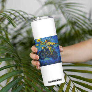 Funny Jesus Christian Motorcycle Skinny Tumbler Starry Night Van Gogh Biker TS14 Print Your Wear