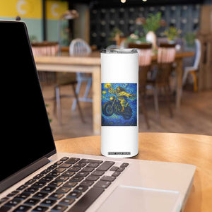 Funny Jesus Christian Motorcycle Skinny Tumbler Starry Night Van Gogh Biker TS14 Print Your Wear