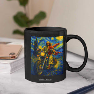 Jesus Christian Motorcycle Starry Night Van Gogh Coffee Mug TS14 Print Your Wear