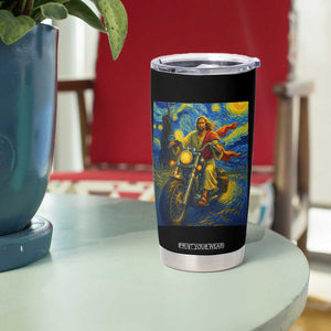Jesus Christian Motorcycle Starry Night Van Gogh Tumbler Cup TS14 Print Your Wear