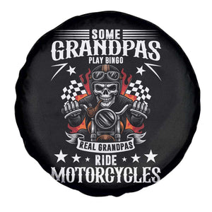 Funny Grandpa Biker Spare Tire Cover Some Grandpas Play Bingo Real Grandpas Ride Motorcycles TS14 Print Your Wear