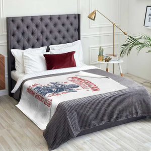 Funny Skeleton Motorcycle Throw Blanket American Motorcycle Indian Bikers Club TS14 Print Your Wear