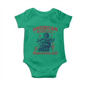 Funny Skeleton Motorcycle Baby Onesie American Motorcycle Indian Bikers Club TS14 Irish Green Print Your Wear