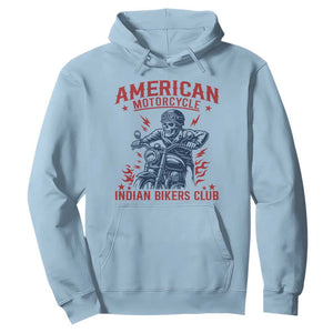 Funny Skeleton Motorcycle Hoodie American Motorcycle Indian Bikers Club TS14 Light Blue Print Your Wear