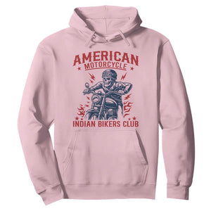 Funny Skeleton Motorcycle Hoodie American Motorcycle Indian Bikers Club TS14 Light Pink Print Your Wear