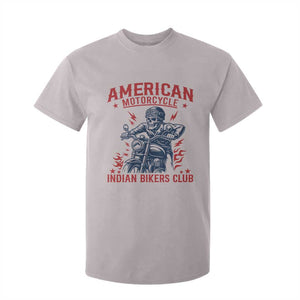 Funny Skeleton Motorcycle T Shirt For Kid American Motorcycle Indian Bikers Club TS14 Ice Gray Print Your Wear