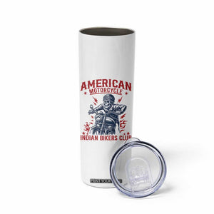 Funny Skeleton Motorcycle Skinny Tumbler American Motorcycle Indian Bikers Club TS14 Print Your Wear