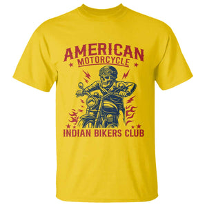 Funny Skeleton Motorcycle T Shirt American Motorcycle Indian Bikers Club TS14 Daisy Print Your Wear
