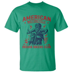 Funny Skeleton Motorcycle T Shirt American Motorcycle Indian Bikers Club TS14 Irish Green Print Your Wear
