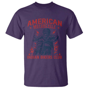 Funny Skeleton Motorcycle T Shirt American Motorcycle Indian Bikers Club TS14 Purple Print Your Wear