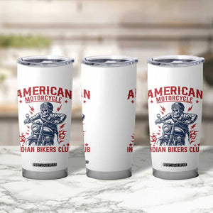 Funny Skeleton Motorcycle Tumbler Cup American Motorcycle Indian Bikers Club TS14 Print Your Wear