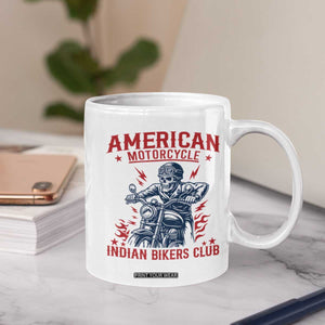 Funny Skeleton Motorcycle Coffee Mug American Motorcycle Indian Bikers Club TS14 Print Your Wear