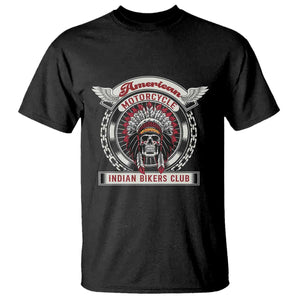 Native American Indian Chief Skull Motorcycle Headdress T Shirt TS14 Black Print Your Wear