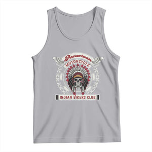 Native American Indian Chief Skull Motorcycle Headdress Tank Top TS14 Athletic Heather Print Your Wear
