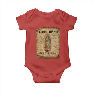Virgin Mary Baby Onesie Our Lady Virgen De Guadalupe TS14 Red Print Your Wear