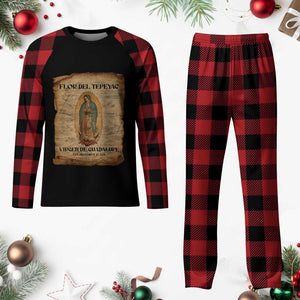 Virgin Mary Plaid Pajama Set Our Lady Virgen De Guadalupe TS14 Buffalo Plaid Print Your Wear
