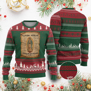 Virgin Mary Ugly Christmas Sweater Our Lady Virgen De Guadalupe TS14 Red Green Print Your Wear