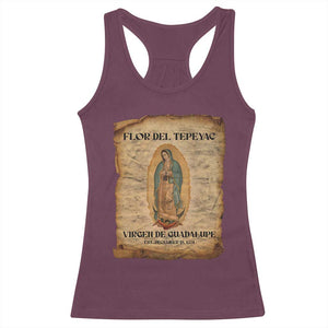 Virgin Mary Racerback Tank Top Our Lady Virgen De Guadalupe TS14 Maroon Print Your Wear