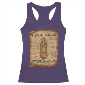 Virgin Mary Racerback Tank Top Our Lady Virgen De Guadalupe TS14 Purple Print Your Wear