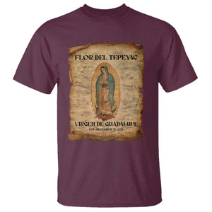 Virgin Mary T Shirt Our Lady Virgen De Guadalupe TS14 Maroon Print Your Wear