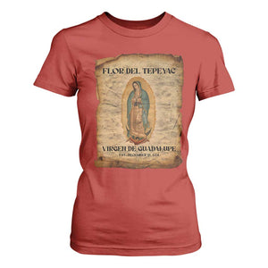 Virgin Mary T Shirt For Women Our Lady Virgen De Guadalupe TS14 Red Print Your Wear