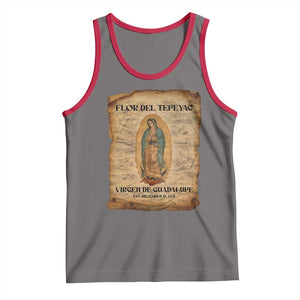 Virgin Mary Tank Top Our Lady Virgen De Guadalupe TS14 Deep Heather Red Print Your Wear