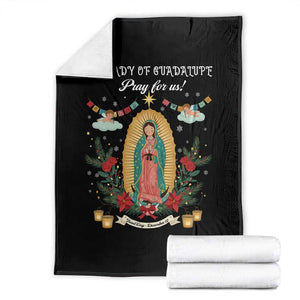 Virgin Mary Throw Blanket Our Lady Of Guadalupe Pray For Us TS14 Black Print Your Wear