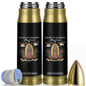 Virgin Mary Bullet Tumbler Our Lady Of Guadalupe Pray For Us TS14 Black Print Your Wear