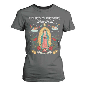 Virgin Mary T Shirt For Women Our Lady Of Guadalupe Pray For Us TS14 Dark Heather Print Your Wear