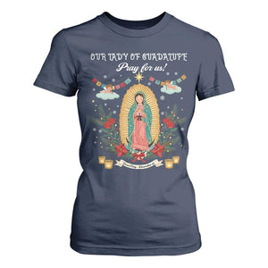 Virgin Mary T Shirt For Women Our Lady Of Guadalupe Pray For Us TS14 Navy Print Your Wear