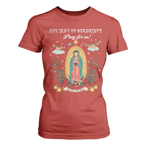 Virgin Mary T Shirt For Women Our Lady Of Guadalupe Pray For Us TS14 Red Print Your Wear