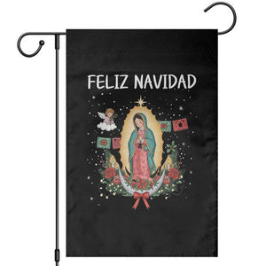 Our Lady of Guadalupe Christmas Garden Flag Feliz Navidad TS14 Black Print Your Wear