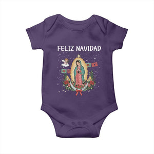 Our Lady of Guadalupe Christmas Baby Onesie Feliz Navidad TS14 Purple Print Your Wear