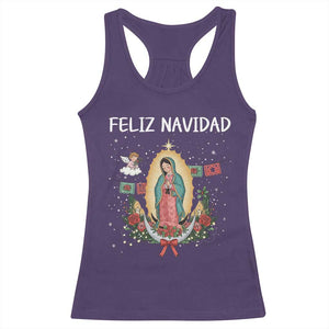 Our Lady of Guadalupe Christmas Racerback Tank Top Feliz Navidad TS14 Purple Print Your Wear