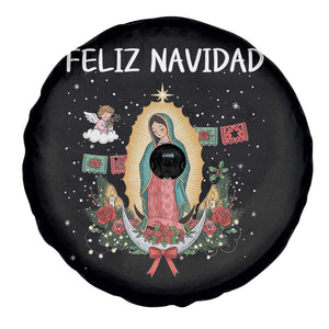 Our Lady of Guadalupe Christmas Spare Tire Cover Feliz Navidad TS14 Print Your Wear