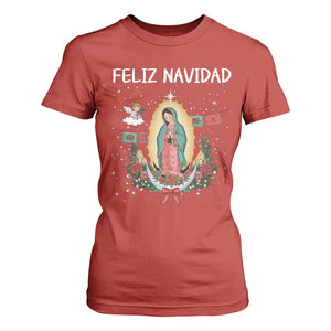 Our Lady of Guadalupe Christmas T Shirt For Women Feliz Navidad TS14 Red Print Your Wear