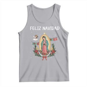 Our Lady of Guadalupe Christmas Tank Top Feliz Navidad TS14 Athletic Heather Print Your Wear