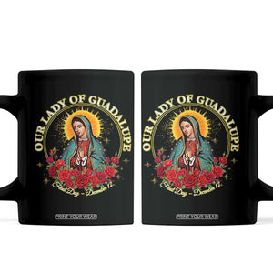 Virgen De Guadalupe Catholic Coffee Mug Our Lady Of Guadalupe TS14 Black Print Your Wear