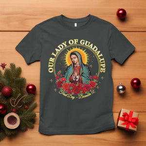 Virgen De Guadalupe Catholic T Shirt Our Lady Of Guadalupe TS14 Dark Heather Print Your Wear