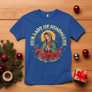 Virgen De Guadalupe Catholic T Shirt Our Lady Of Guadalupe TS14 Royal Blue Print Your Wear