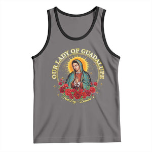 Virgen De Guadalupe Catholic Tank Top Our Lady Of Guadalupe TS14 Deep Heather Black Print Your Wear