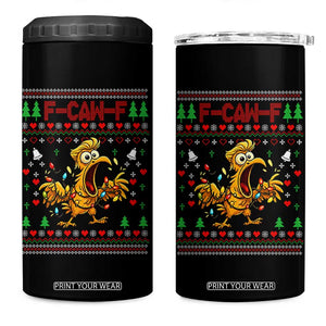 Funny Trump Chicken F Caw F Christmas 4 in 1 Can Cooler Tumbler TS14 One Size: 16 oz Black Print Your Wear